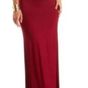 Charlotte Russe front slit maxi skirt